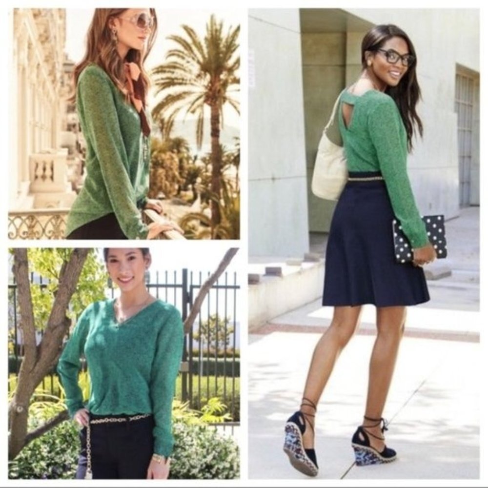 Cabi 5208 Bountiful Blouse Long Sleeve Green M